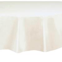 Round Plastic Party Table Cover White