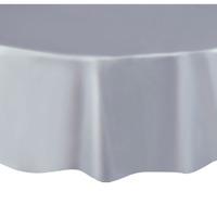 Round Plastic Party Table Cover Silver