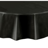 Round Plastic Party Table Cover Black