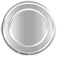 Round Silver Plastic Party Platter - Old