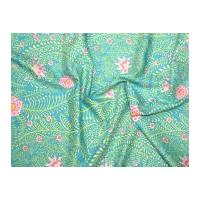 Rowan Kaffe Fassett Spring 2015 Ferns Poplin Quilting Fabric Turquoise