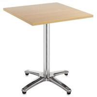 Roma aluminum Square beech table 70 x 70