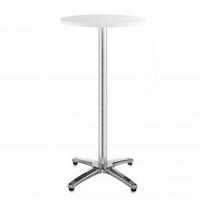 Roma aluminum tall round white bar table