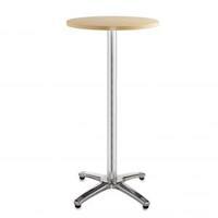 roma aluminum tall round beech bar table