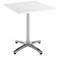 Roma aluminum Square beech table 70 x 70