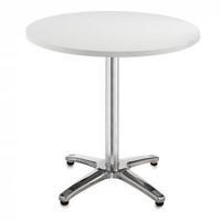 Roma aluminum round walnut table D60