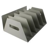 rotadex smoke white 5 section lever arch filing rack lar5