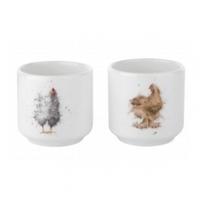 Royal Worcester Wrendale Set Of 2 Eggcups