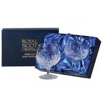 Royal Scot Crystal London Brandy Glass Pair
