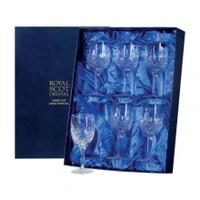 Royal Scot Crystal London Small Wine Glasses Box of 6