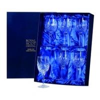 Royal Scot Crystal London Large Wine Glasses Box of 6