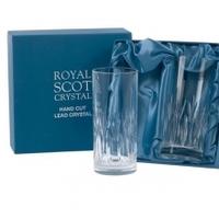 Royal Scot Crystal Sapphire 2 Tall Tumblers