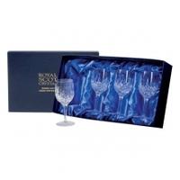 Royal Scot Crystal London Small Wine Glasses Box Of 4