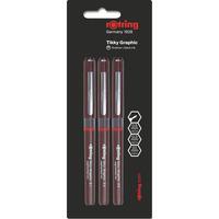 rotring tikky graphic pen set 1 pack of 3