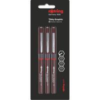 Rotring Tikky Graphic Pen Set 2. Pack of 3.
