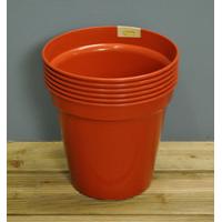 round plastic 10cm plant pot set of 6 by kingisher