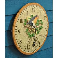 Robin Wall Clock & Thermometer by Smart Garden