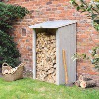 ROWLINSON HERITAGE GARDEN LOG STORE in Washed Grey