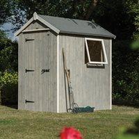 ROWLINSON HERITAGE 6 x 4 GARDEN SHED in Washed Grey