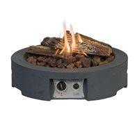 ROUND TABLE TOP COCOON GAS FIRE PIT in Grey