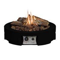 ROUND TABLE TOP COCOON GAS FIRE PIT in Black