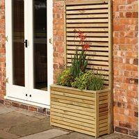 rowlinson wooden garden planter rectangular