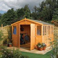 ROWLINSON WOODEN OUTDOOR WORKSHOP in Honey Brown - 9\