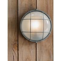 Round Bunker Wall Light - Zinc