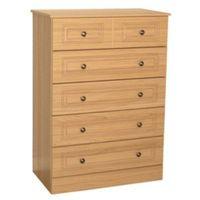 Romany Oak Effect 2 over 4 Drawer Chest (H)1145mm (W)830mm