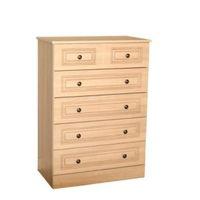 romany oak effect 2 over 4 chest of drawers h1145mm w830mm