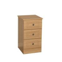 romany oak effect 3 drawer chest h737mm w430mm