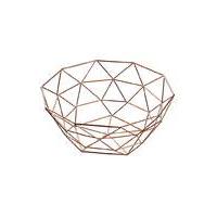 rose gold wire fruit bowl