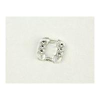 round diamante buckle fastener clearsilver