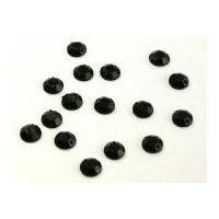 Round Sew & Stick On Acrylic Jewels Black