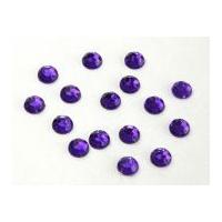 Round Sew & Stick On Acrylic Jewels Purple
