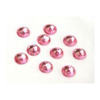 Round Sew & Stick On Acrylic Jewels Pale Pink