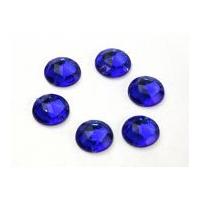 Round Sew & Stick On Acrylic Jewels Royal Blue