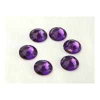 Round Sew & Stick On Acrylic Jewels Purple