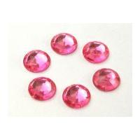 Round Sew & Stick On Acrylic Jewels Pale Pink