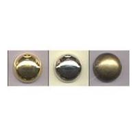 round domed military style shank buttons silver