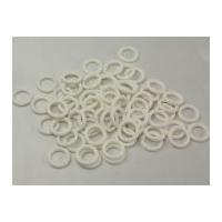 Round Plastic Curtain Rings 16mm White