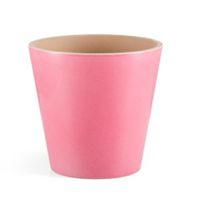 Round Glazed Terracotta Pink Plant Pot (H)17cm (Dia)18cm