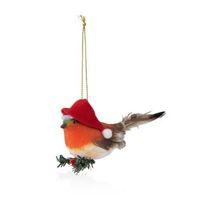 Robin with Hat Tree Decoration