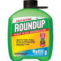 roundup fast action ready to use weed killer 5l 530kg