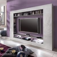 Rocco TV Entertainment Unit In White Gloss High Gloss with LED