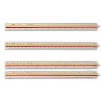 Rotring Tri Ruler Architect Triangular Reduction Scale 1-10 to 1-1250 with 2 Coloured Flutings