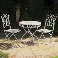 Rondeau Leisure Rustic Bampton White Bistro Set