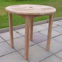 round teak bistro table