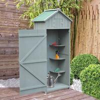 royal vertical utility storage shed in grey