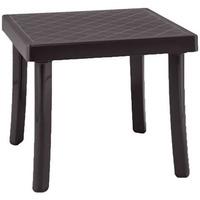 rodi resin side table in coffee